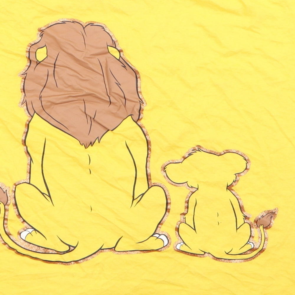 Mens UK Size S Disney Yellow  T-Shirt