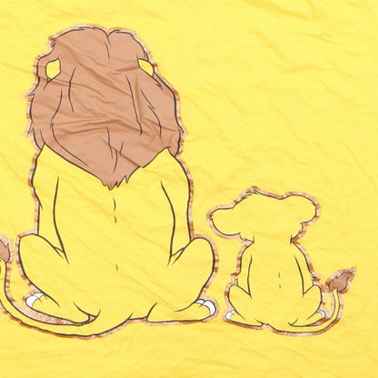 Mens UK Size S Disney Yellow  T-Shirt