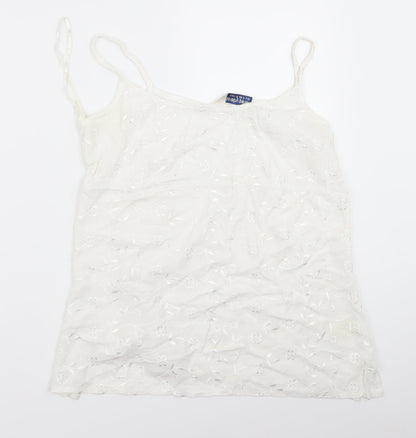 Womens UK Size 14 Dorothy Perkins White Basic Blouse