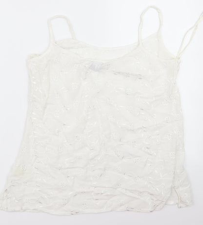 Womens UK Size 14 Dorothy Perkins White Basic Blouse