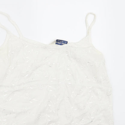Womens UK Size 14 Dorothy Perkins White Basic Blouse