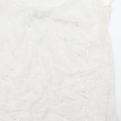 Womens UK Size 14 Dorothy Perkins White Basic Blouse