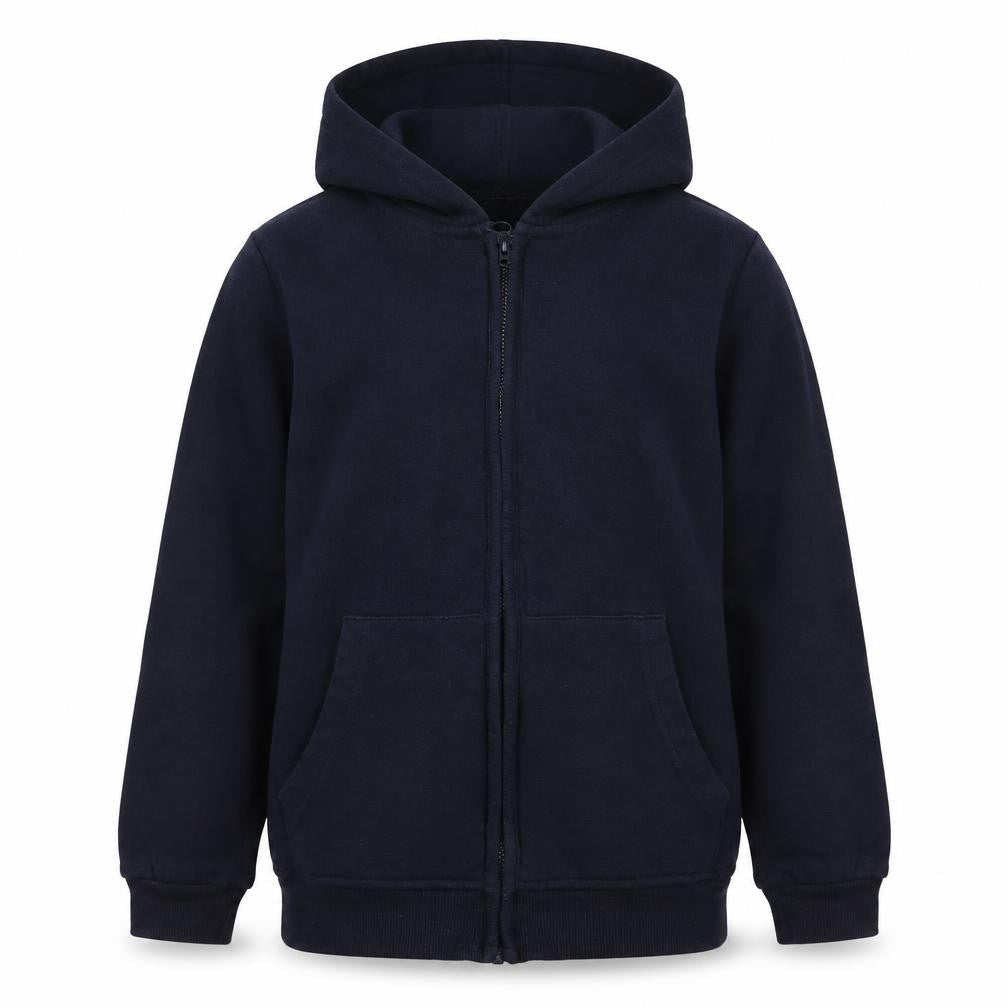 Front view of George boys’ blue jacket, size 7, years