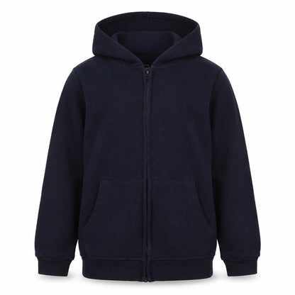 Front view of George boys’ blue jacket, size 7, years
