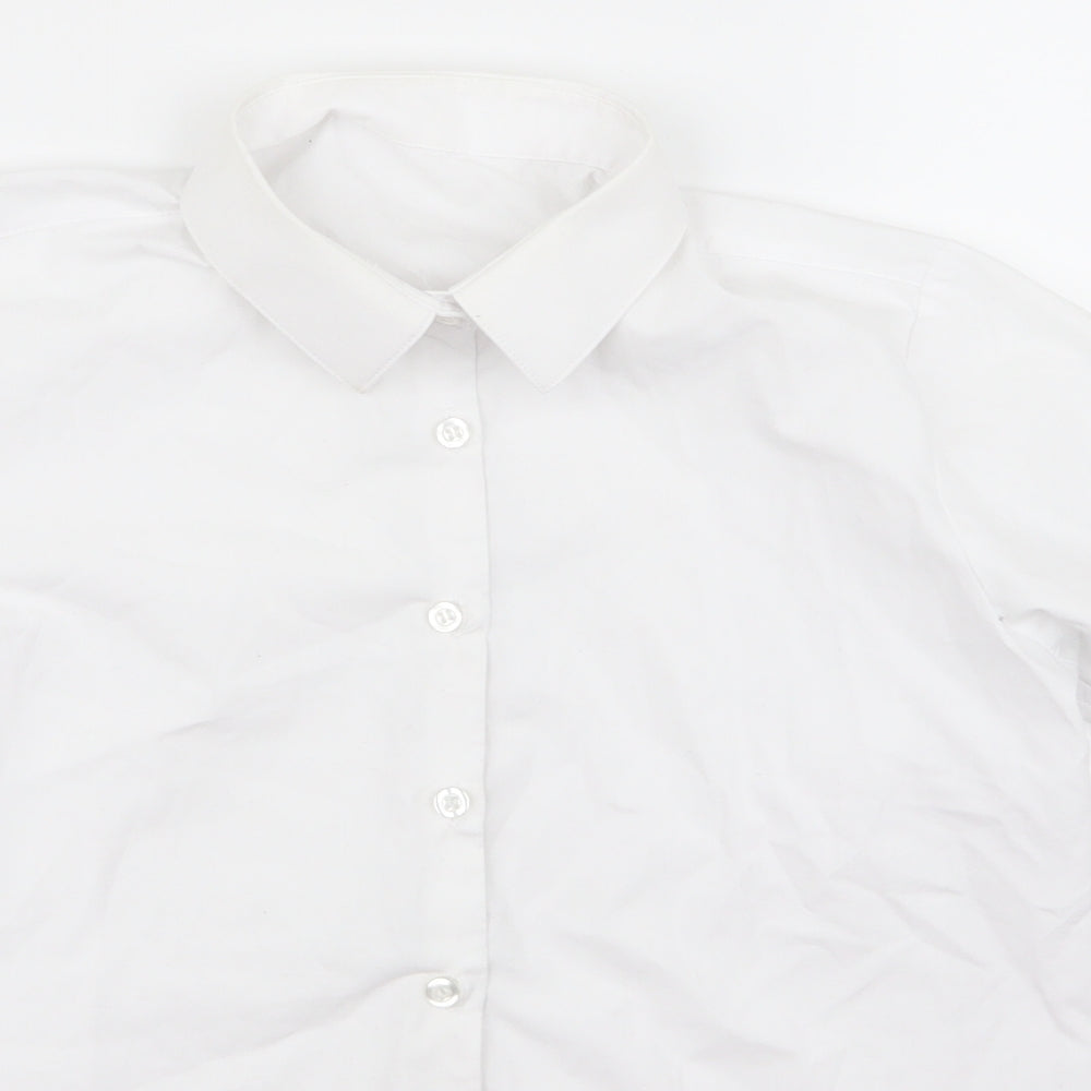 George Girls White  Rayon Basic Button-Up Size 12 Years