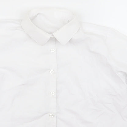 George Girls White  Rayon Basic Button-Up Size 12 Years