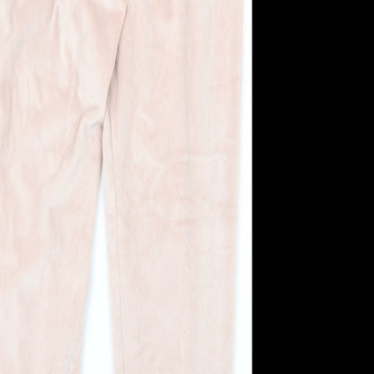 Womens UK Size M Preworn Regular Fit Pedal Pusher Pink Trousers