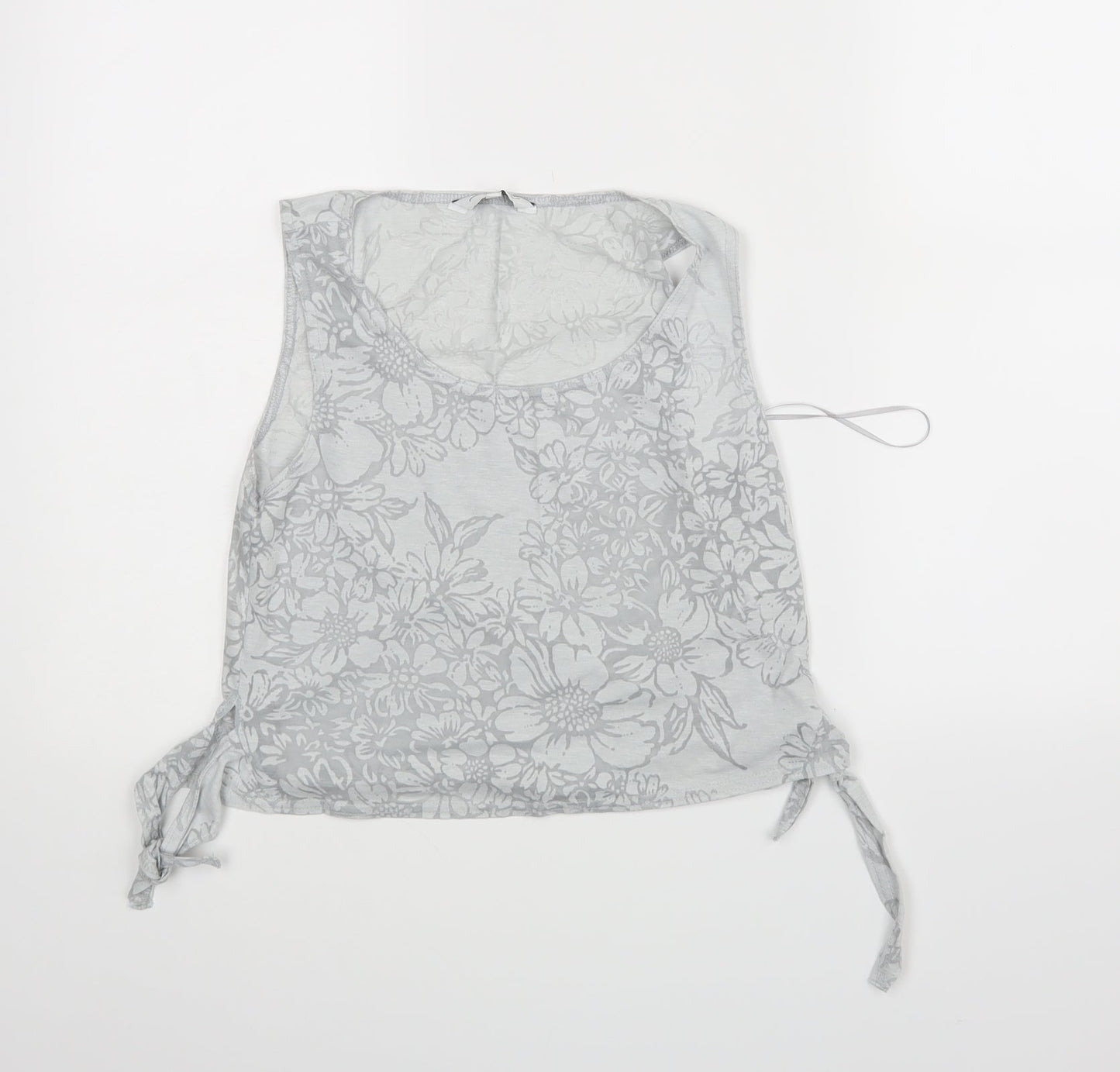 Womens UK Size 10 New Look Grey Basic Tank