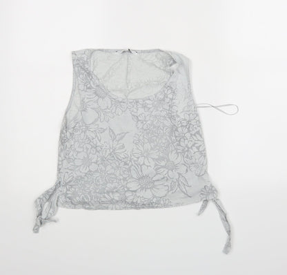 Womens UK Size 10 New Look Grey Basic Tank