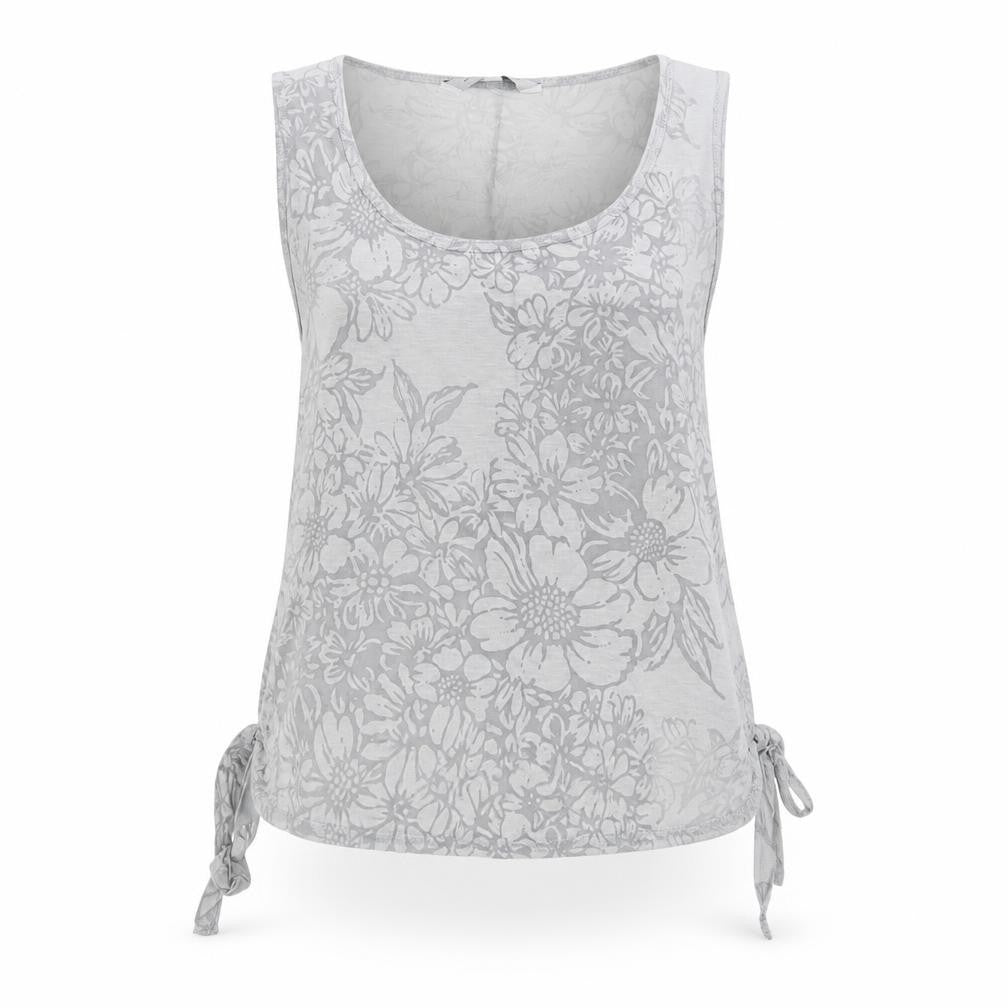 Womens UK Size 10 New Look Grey Basic Tank