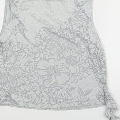 Womens UK Size 10 New Look Grey Basic Tank