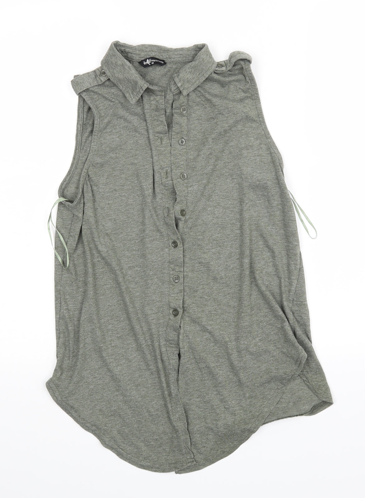 Womens UK Size 10 Internacionale Green Basic Tank