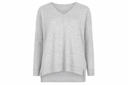 Front view of Atmosphere women’s grey jumper, size XS