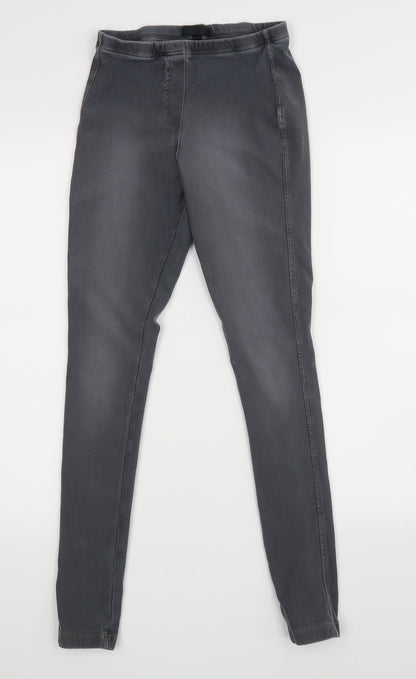 Womens UK Size 8 Topshop Regular Fit  Black Trousers