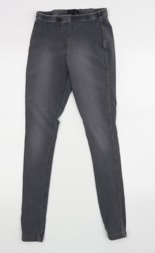 Womens UK Size 8 Topshop Regular Fit  Black Trousers