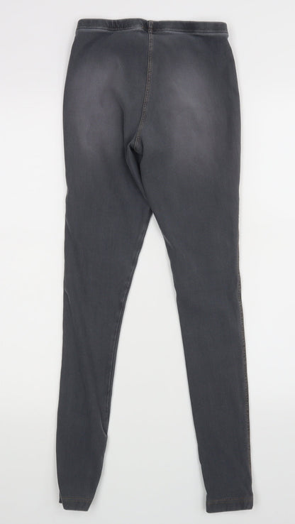 Womens UK Size 8 Topshop Regular Fit  Black Trousers