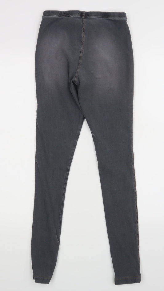 Womens UK Size 8 Topshop Regular Fit  Black Trousers