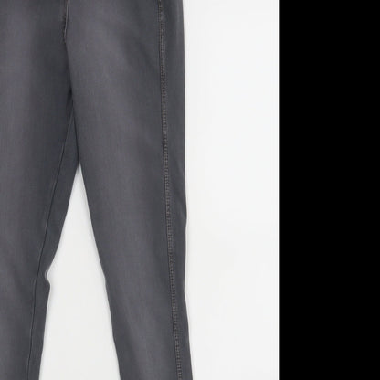 Womens UK Size 8 Topshop Regular Fit  Black Trousers