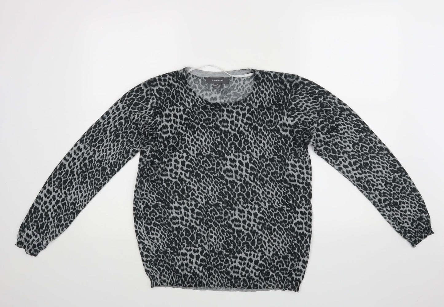 Primark Womens Grey Animal Print  Pullover Jumper Size XS