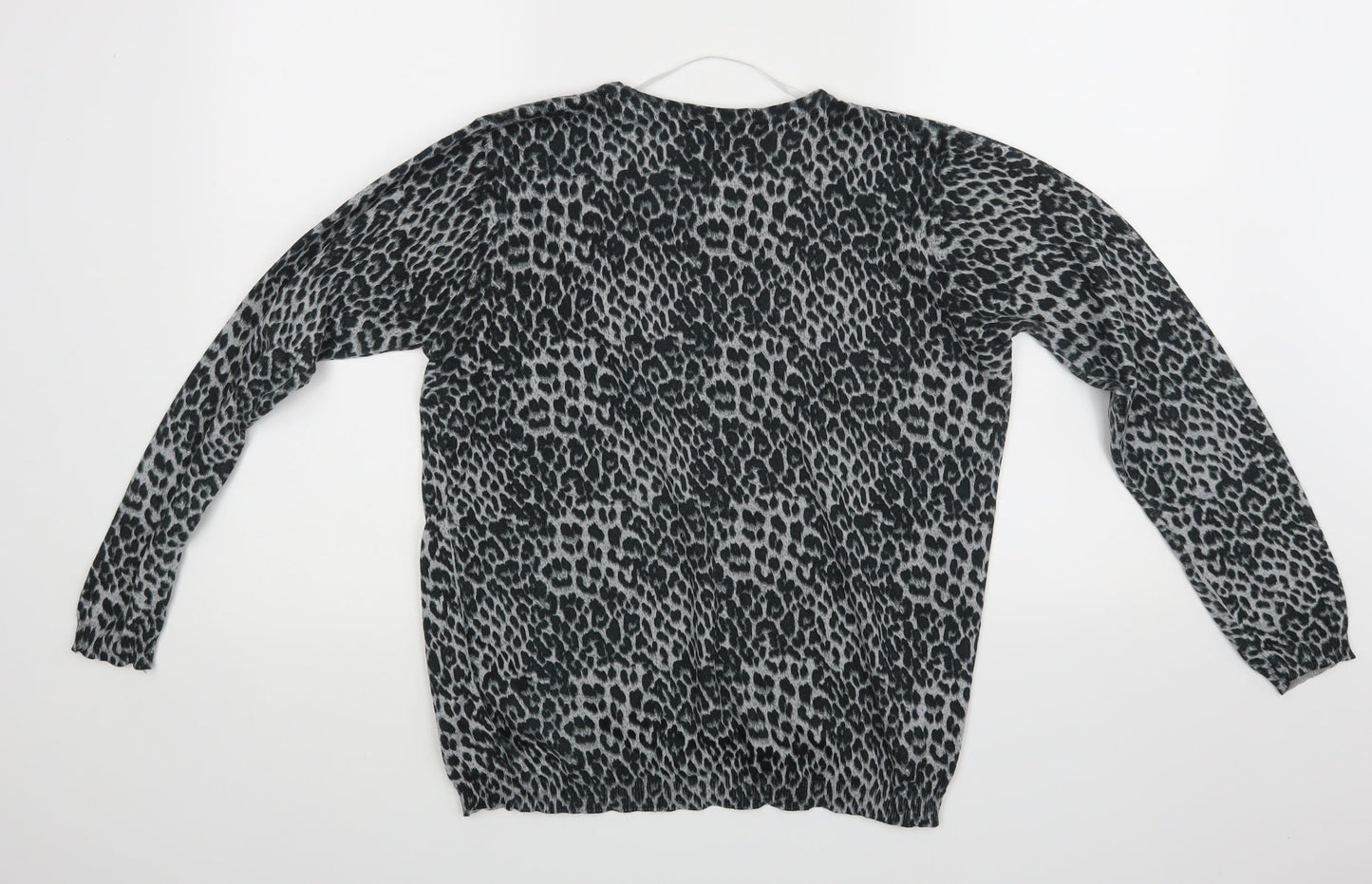 Primark Womens Grey Animal Print  Pullover Jumper Size XS