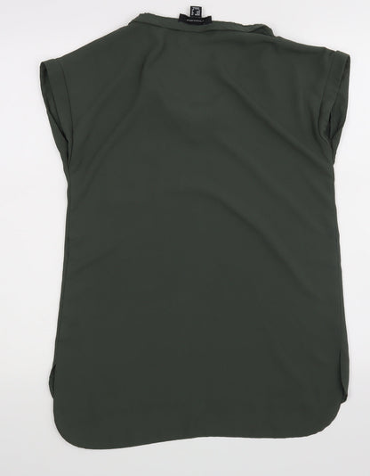 Womens UK Size 10 Atmosphere Green Basic Blouse