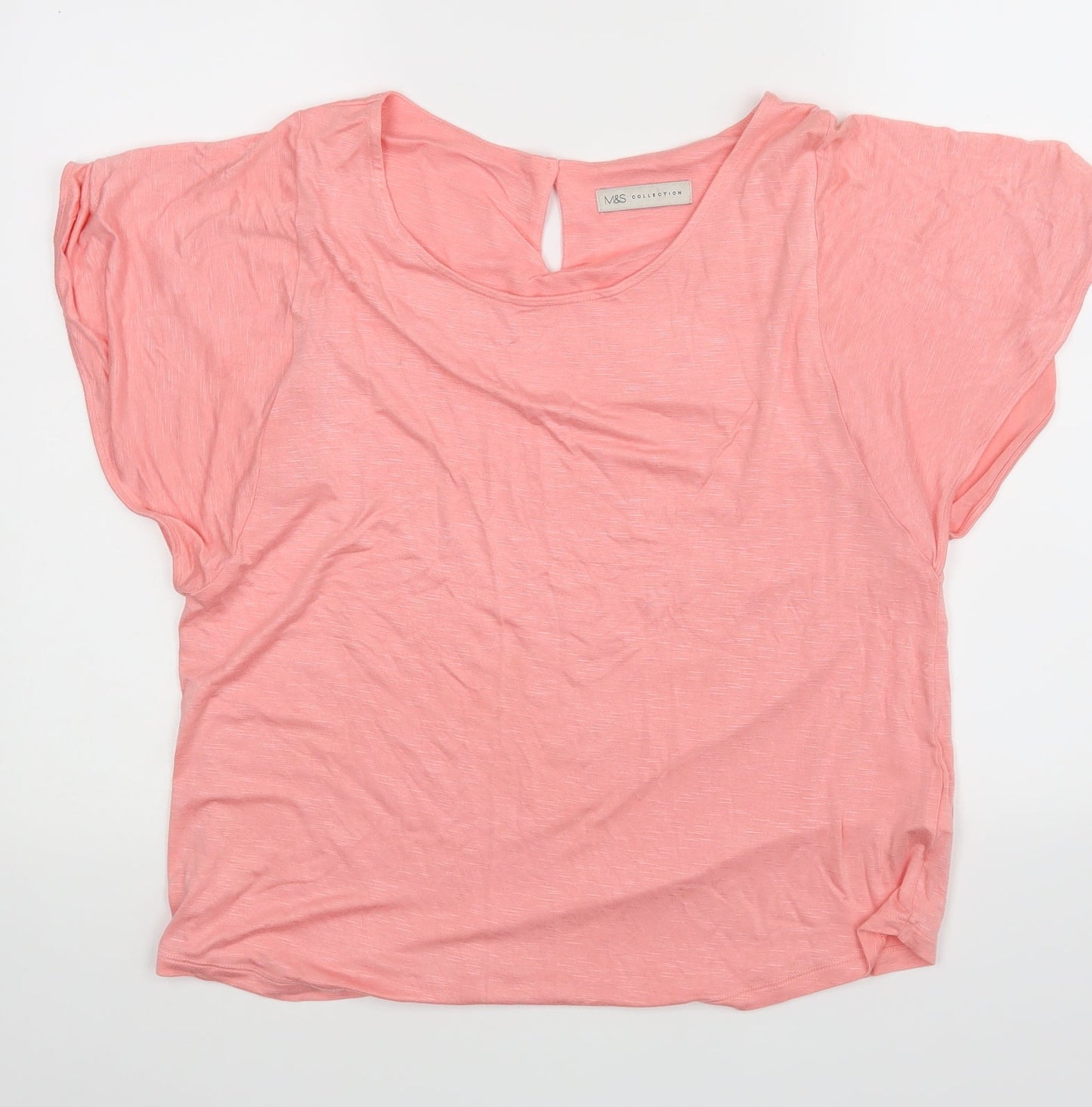 Womens UK Size 14 M&S Pink Basic Blouse