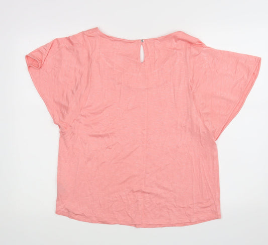 Womens UK Size 14 M&S Pink Basic Blouse