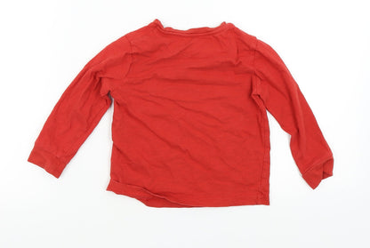 Marks & Spencer Boys Red   Basic T-Shirt Size 3-4 Years