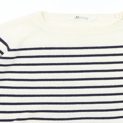 H&M Girls Beige Striped  Pullover Jumper Size 9 Years