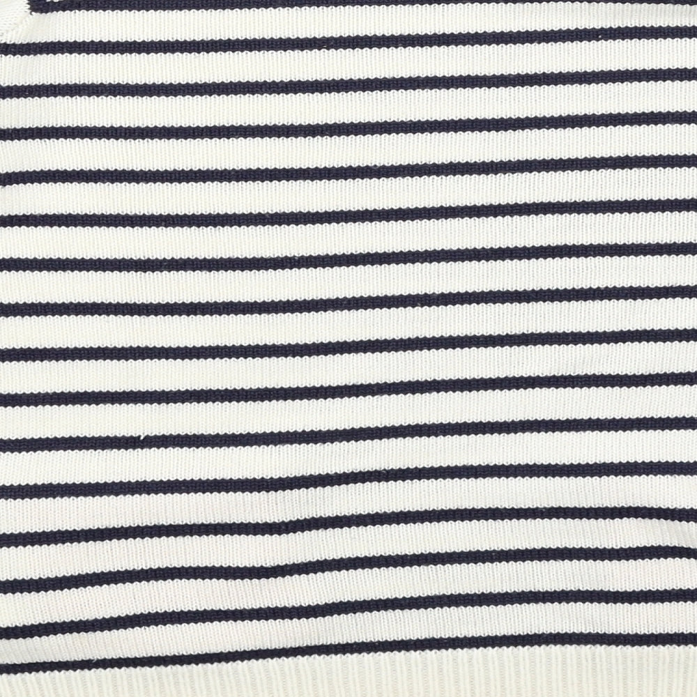 H&M Girls Beige Striped  Pullover Jumper Size 9 Years