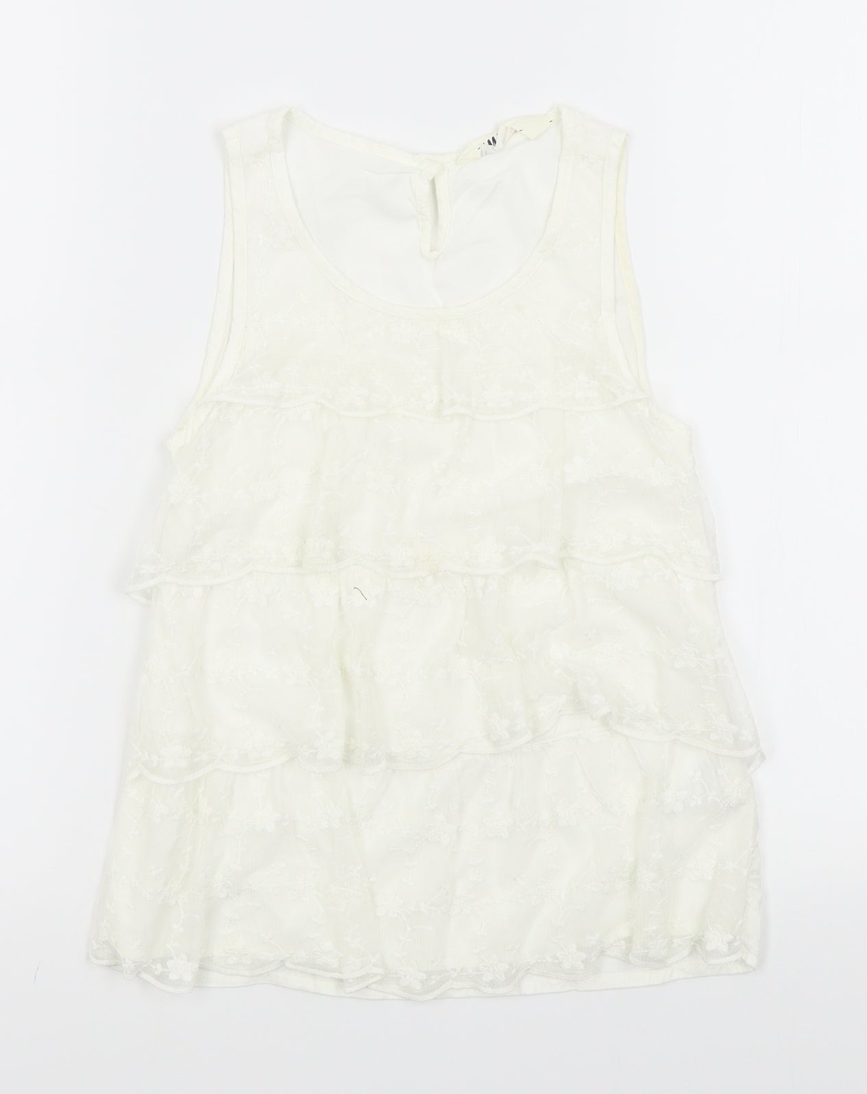 H&M Girls White   Basic Blouse Size 10-11 Years
