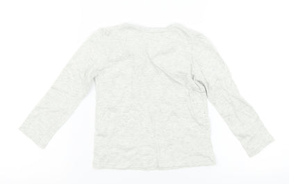 Back view of Next Baby Grey Basic T-Shirt, size 12-18, Months - bunny