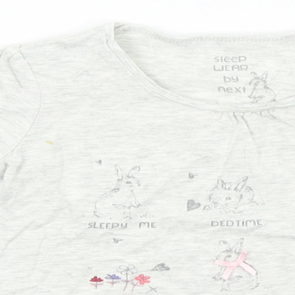 Close-up detail of Next Baby Grey Basic T-Shirt, size 12-18, Months - bunny