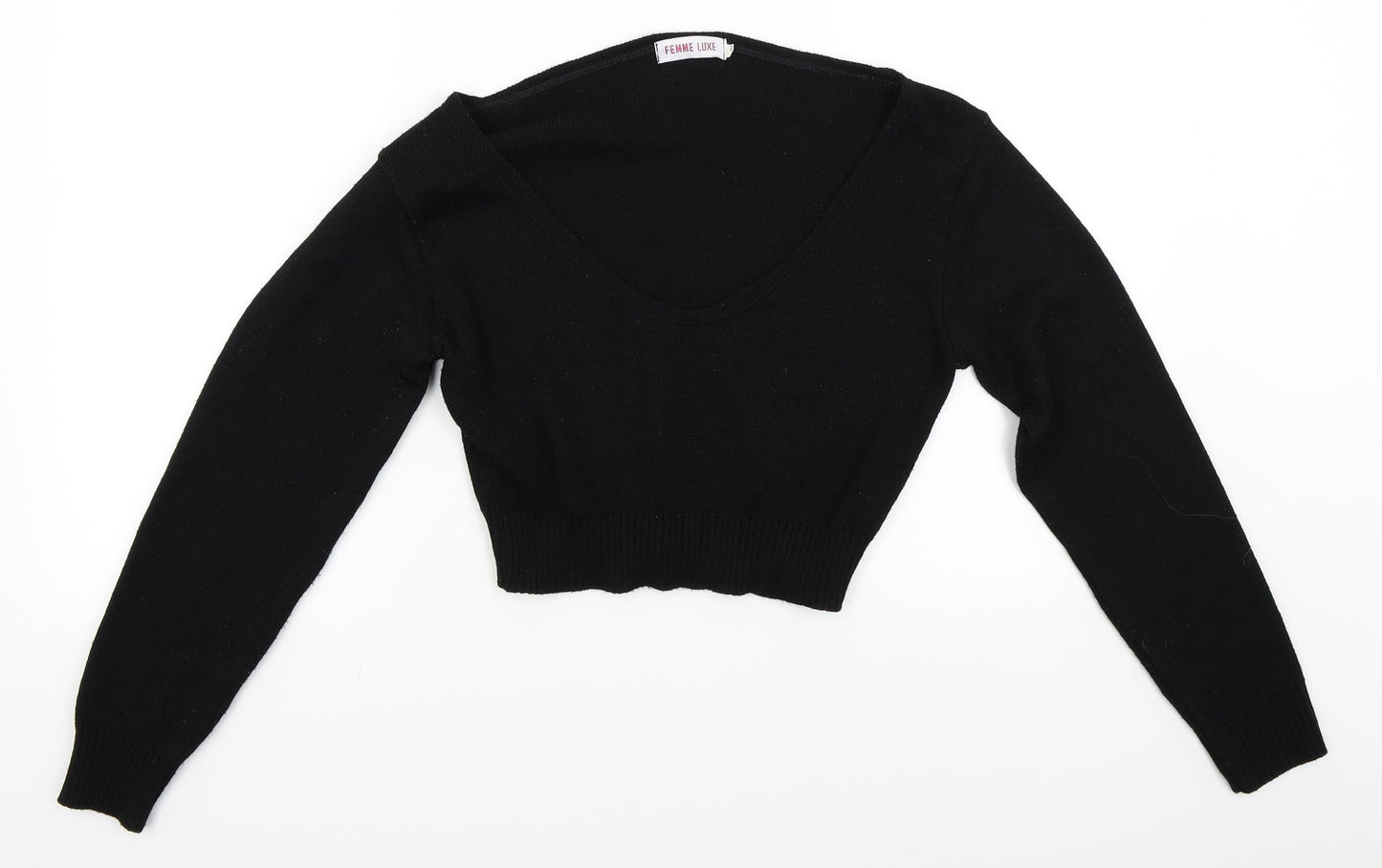 Femme Luxe Womens Black   Pullover Jumper Size M
