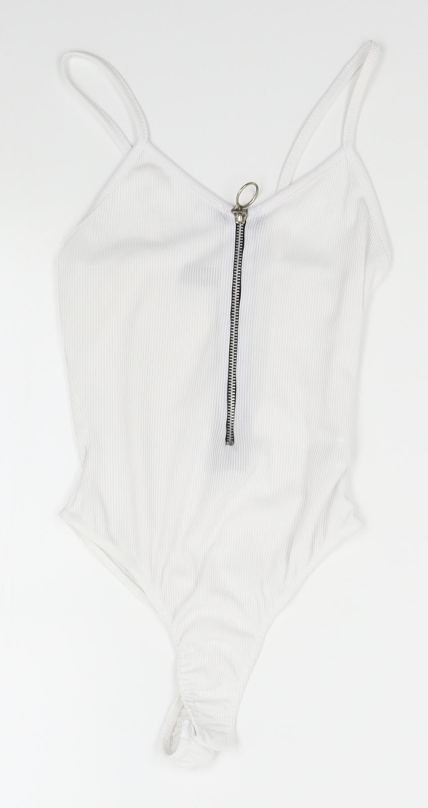Womens UK Size 6 PRETTYLITTLETHING White Wrap T-Shirt
