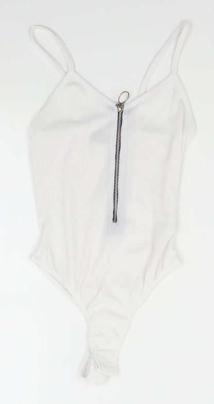 Womens UK Size 6 PRETTYLITTLETHING White Wrap T-Shirt