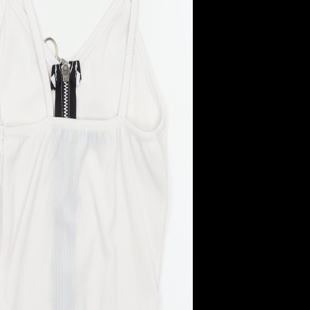 Womens UK Size 6 PRETTYLITTLETHING White Wrap T-Shirt