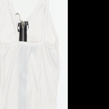 Womens UK Size 6 PRETTYLITTLETHING White Wrap T-Shirt