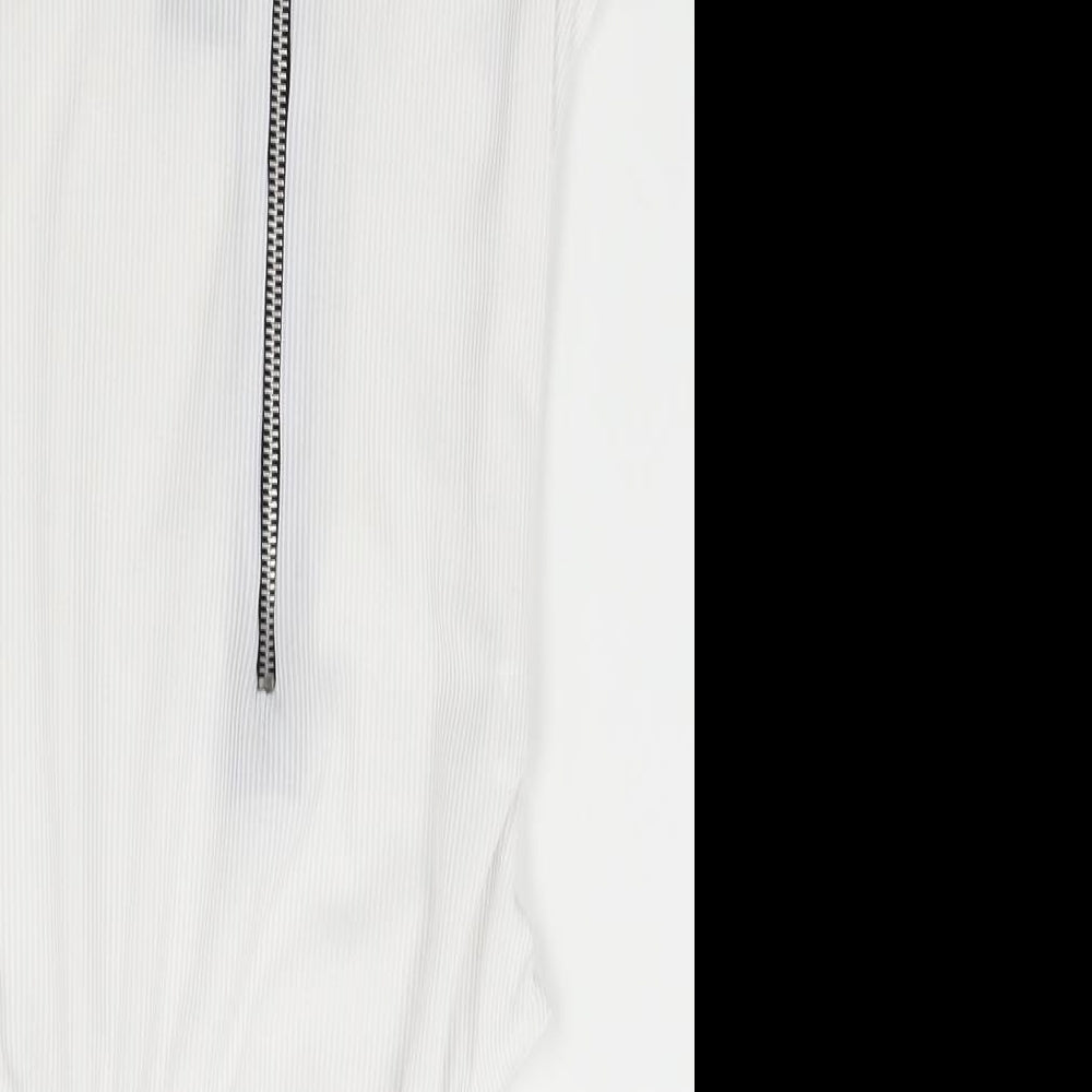 Womens UK Size 6 PRETTYLITTLETHING White Wrap T-Shirt