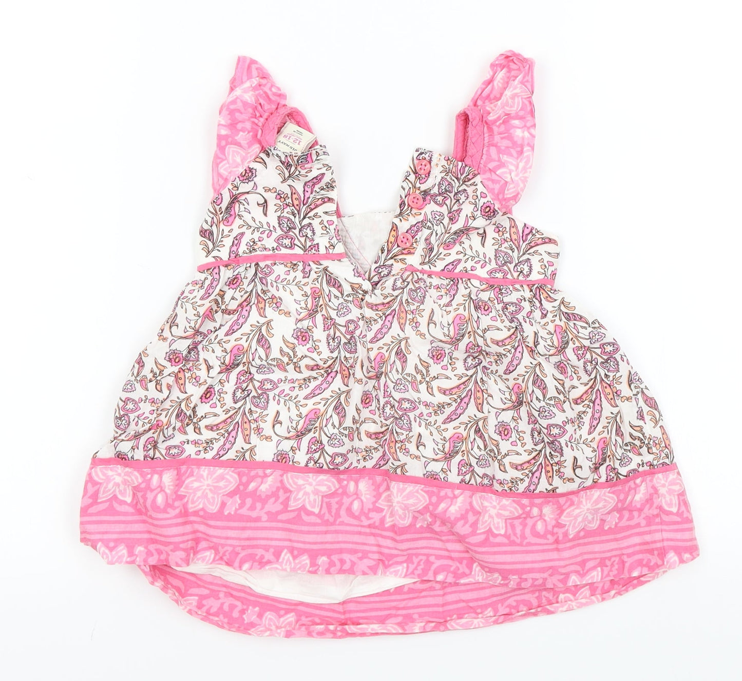 Old Navy Girls Pink Floral  Kaftan  Size 12-18 Months