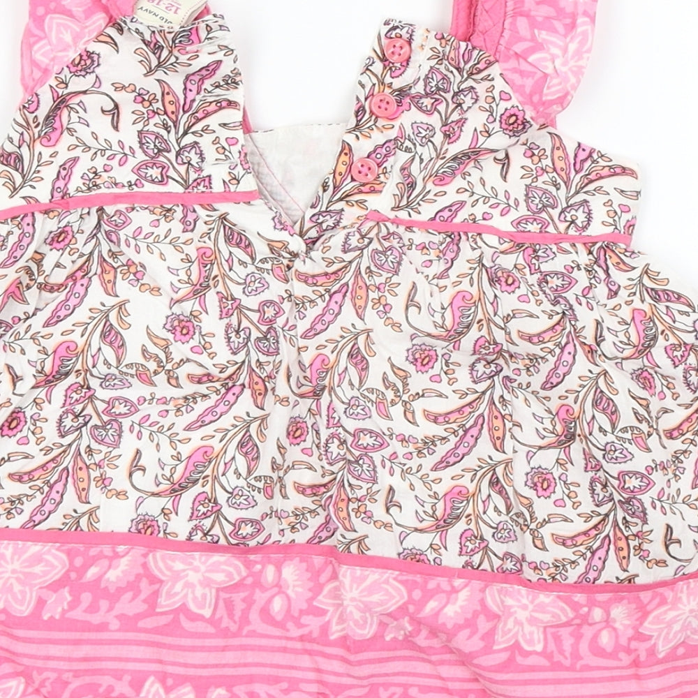 Old Navy Girls Pink Floral  Kaftan  Size 12-18 Months