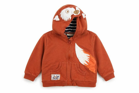 Mama Bear Boys Orange   Full Zip Jumper Size 6-9 Months