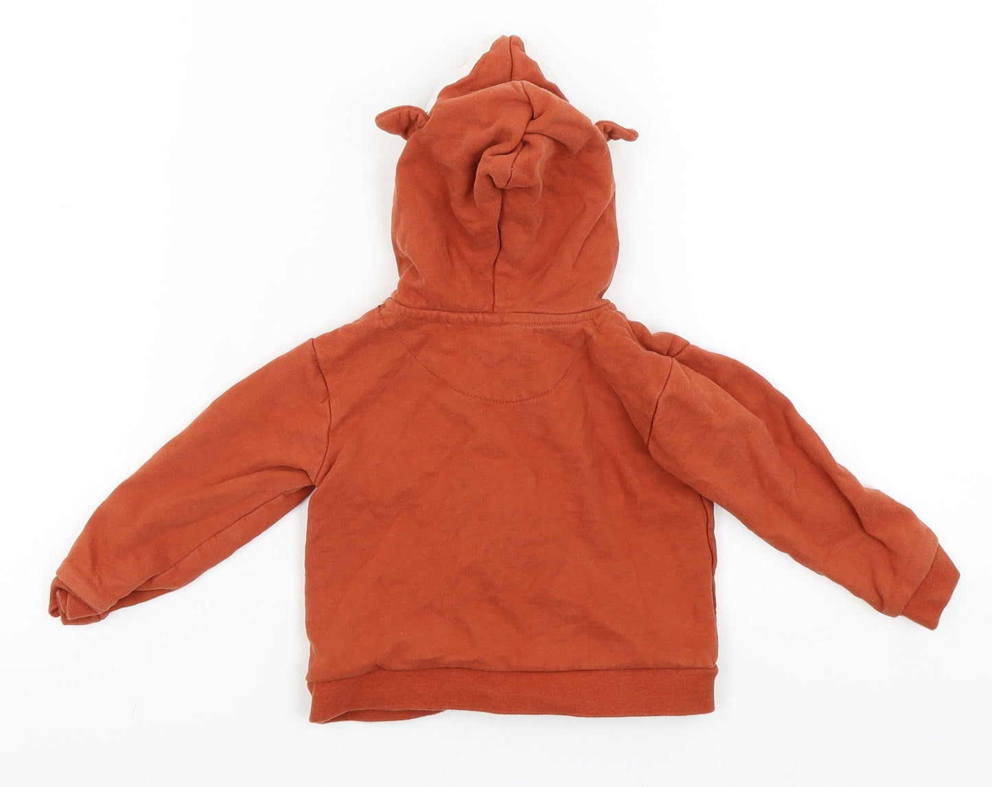 Mama Bear Boys Orange   Full Zip Jumper Size 6-9 Months