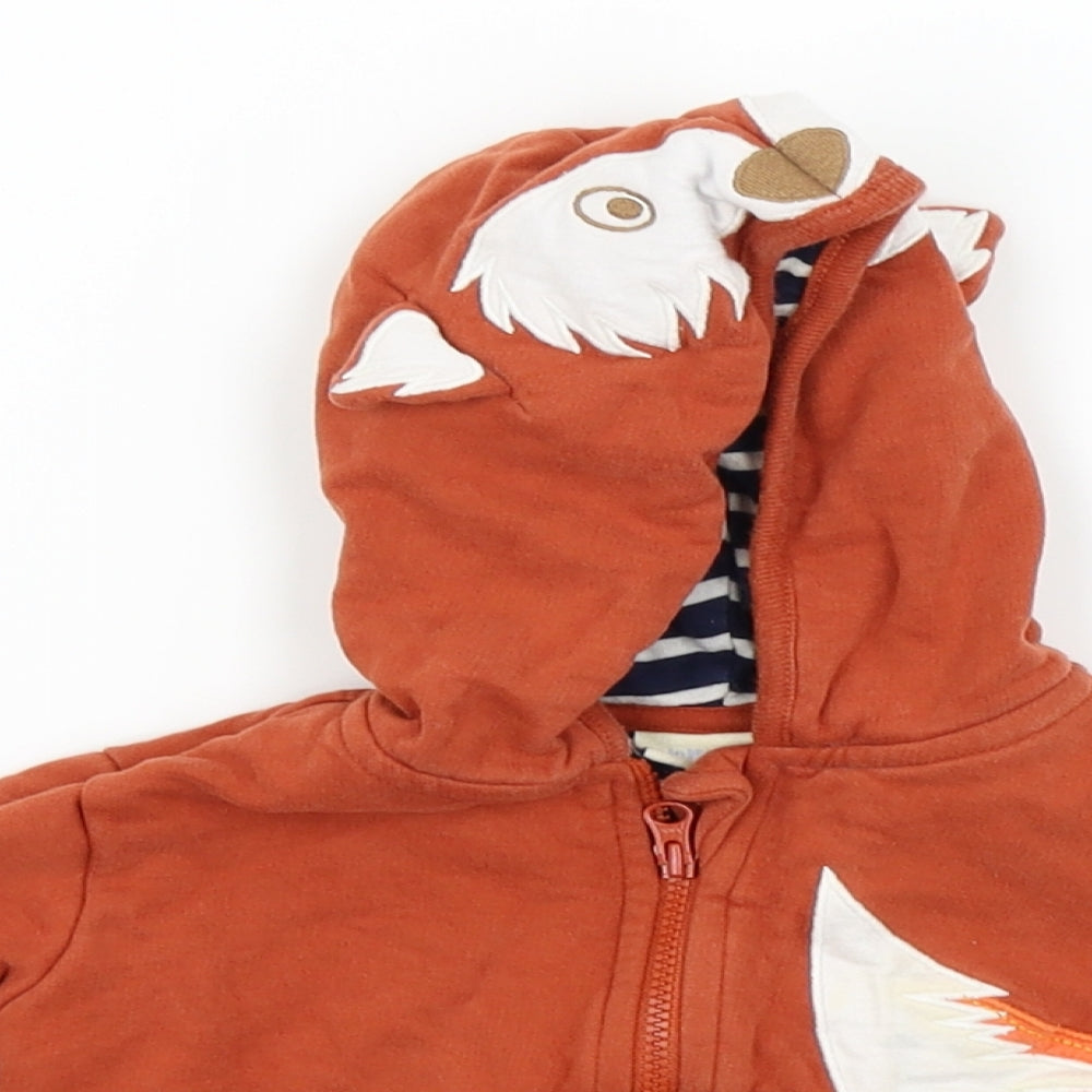 Mama Bear Boys Orange   Full Zip Jumper Size 6-9 Months
