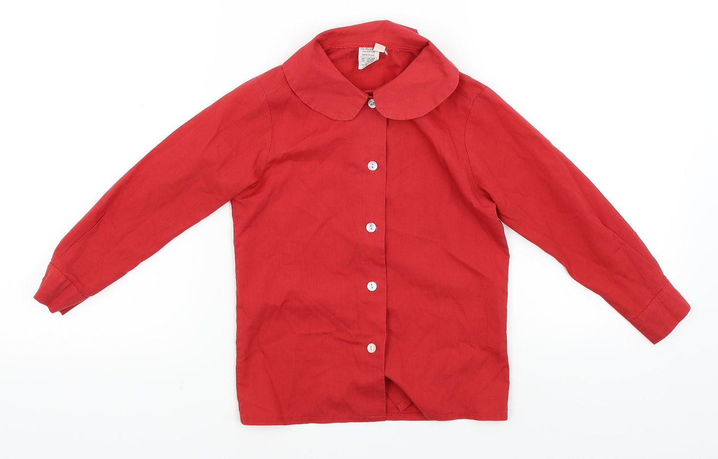 Preworn Boys Red   Basic Casual Size 7 Years