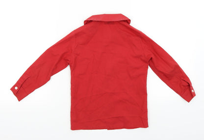 Preworn Boys Red   Basic Casual Size 7 Years