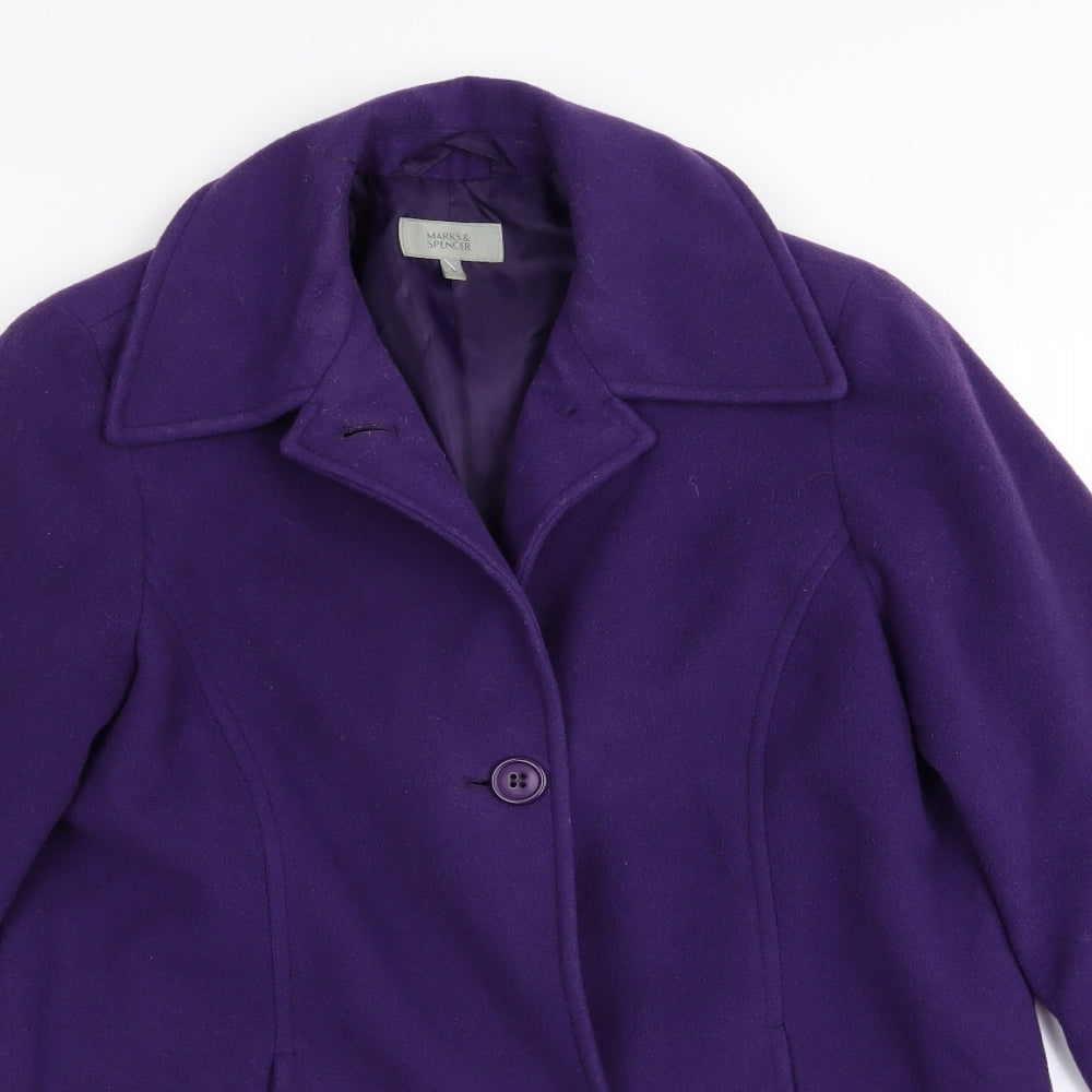 Womens UK Size 8 M&S Orange Overcoat