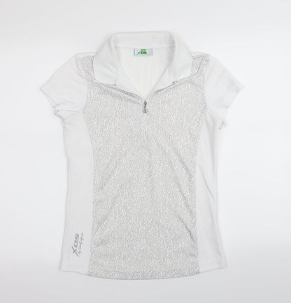 XDS Womens White   Basic Polo Size M
