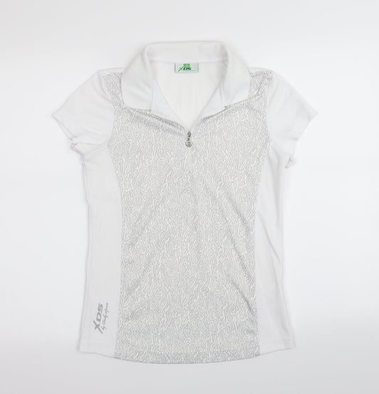 XDS Womens White   Basic Polo Size M