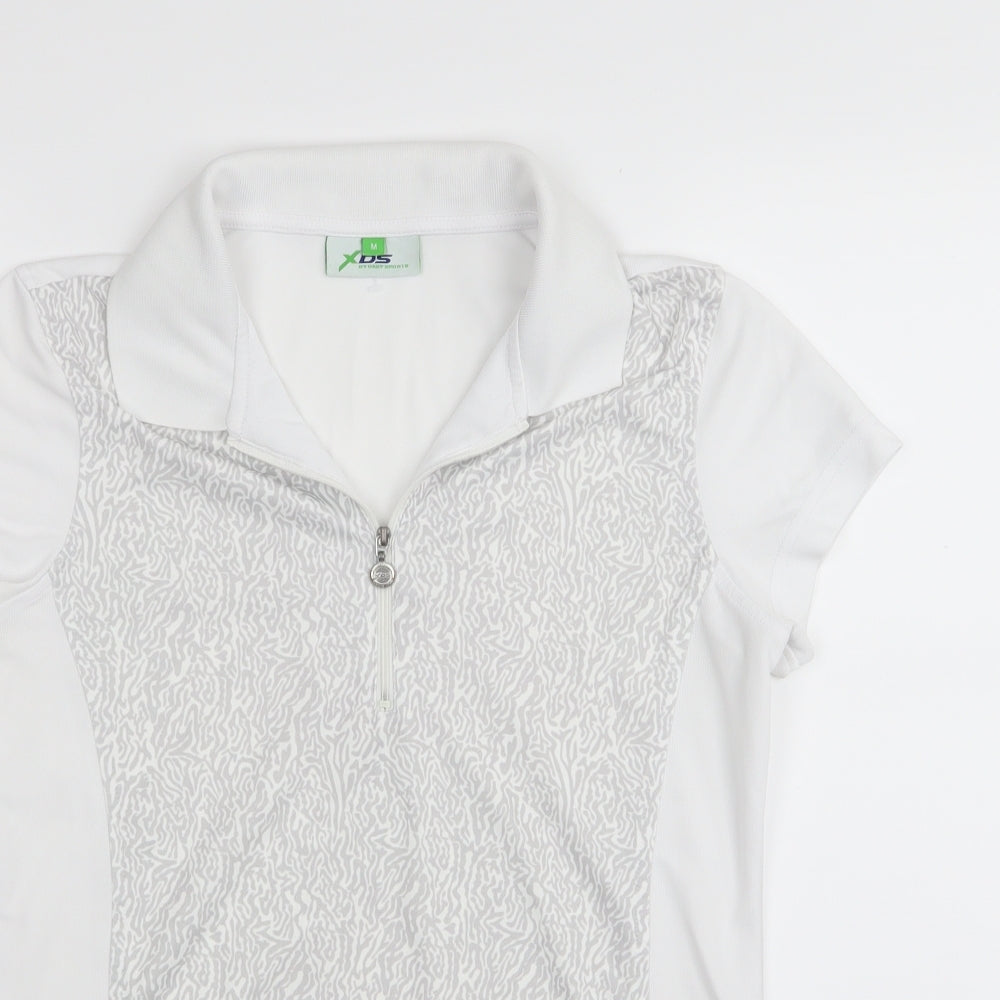 XDS Womens White   Basic Polo Size M